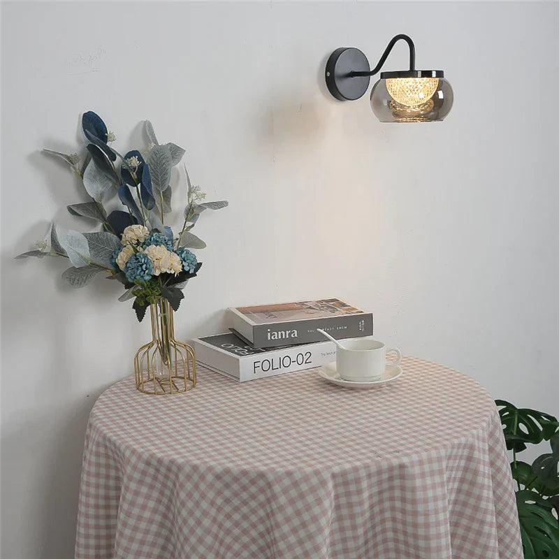 New Design Wall Lamp Living Room Eye Protection Lamps Modern Simple Atmosphere Lights Minimalist Bedroom Bedside Light Fixtures