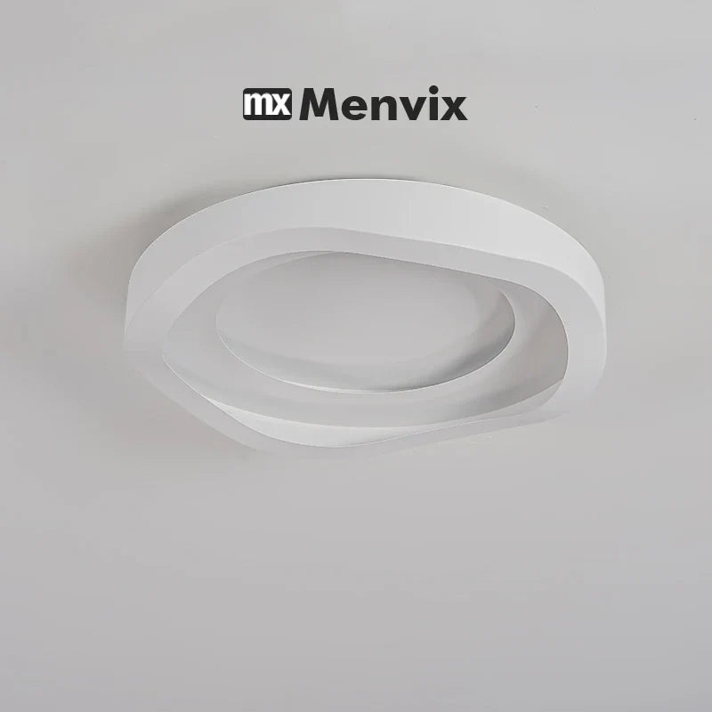Menvix Modern LED Ceiling Lights Chandelier Round White Lamps Home Art Lighting Fixtures for Bedroom Study Dining Room Kitchen