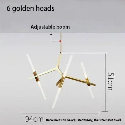 Nordic Satellite Chandelier – Modern Branch LED Ceiling Light Fixture