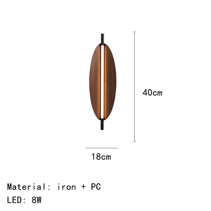 Modern Oval LED Wall Light – Sculptural Ambient Sconce