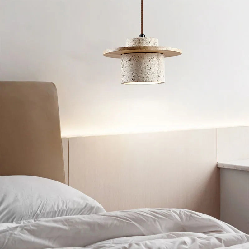 Wabi-sabi wind yellow cave stone chandelier vintage homestay bedroom bedside lamp bar restaurant restaurant cafe lamp