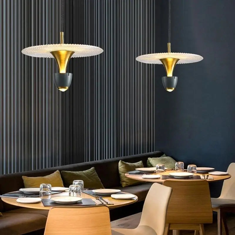 Luxury Crystal Disc Pendant Light – Modern Gold Ceiling Chandelier