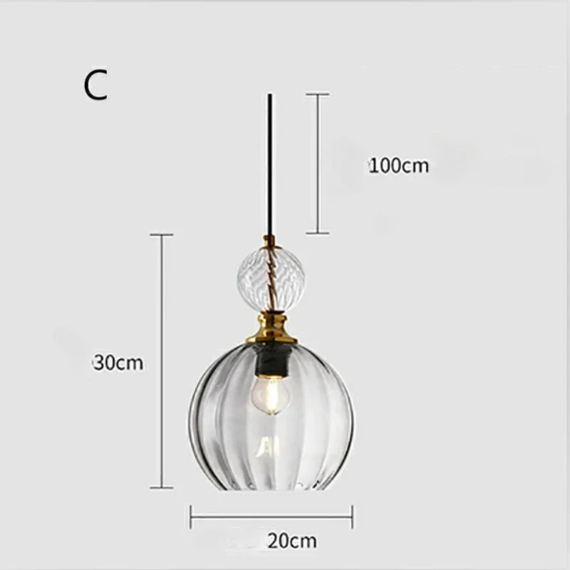 Danish Colorful Glass Pendant Light – Modern Decorative Hanging Lamp
