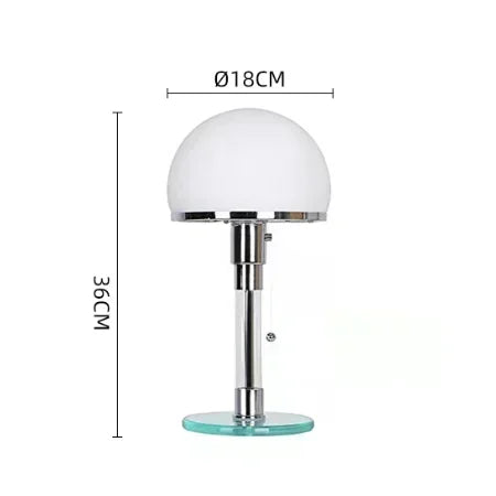 Nordic Minimalist Bauhaus LED Reading Desk Lamp Creative Personality Bedroom Study Living Room Bedside Glass Decor Table Light