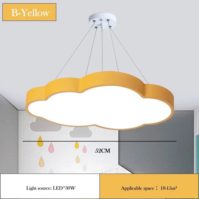 Italy Designer Cartoon Cloud Pendant Lamp Kindergarten Classroom Corridor Dance Room Chandelier Girls Boy Bedroom Decor Lighting