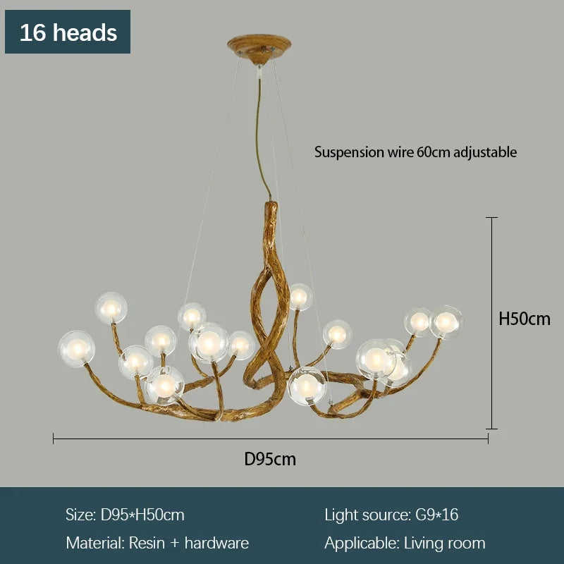 Modern Minimalist Tree Branch LED Chandelier Hotel Lobby Coffee Shop Clothing Store Restaurant Pendant Lamp Art Decor Lighting