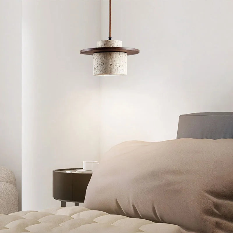 Wabi-sabi wind yellow cave stone chandelier vintage homestay bedroom bedside lamp bar restaurant restaurant cafe lamp
