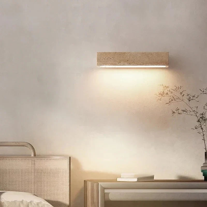 Modern Natural Stone Wall Light LED – Minimalist Wall Lamp for Bedroom & Living Room