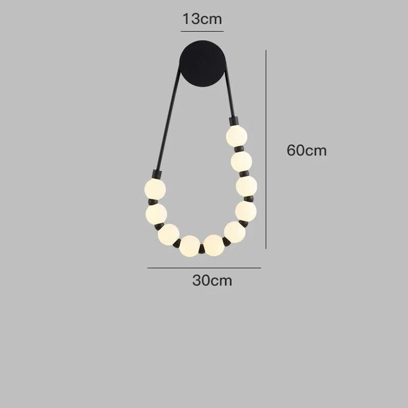 Modern Globe Bead Wall Light – Nordic Statement Design
