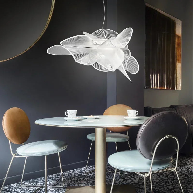 Creative Acrylic Flower designer Chandelier Living Room Restaurant Coffee Table Bar LED Pendant Lamps Indoor Lighting Decoration