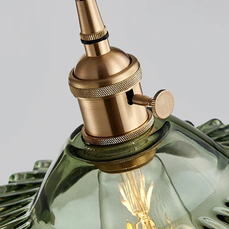 Brass glass chandelier Nordic vintage B&B bar Restaurant Bedside lamp Creative personality cafe bedroom lamp