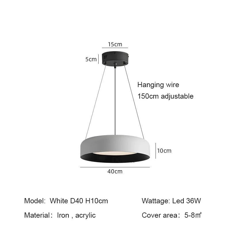 Modern LED Ring Pendant Light – Minimalist Circular Ceiling Lamp