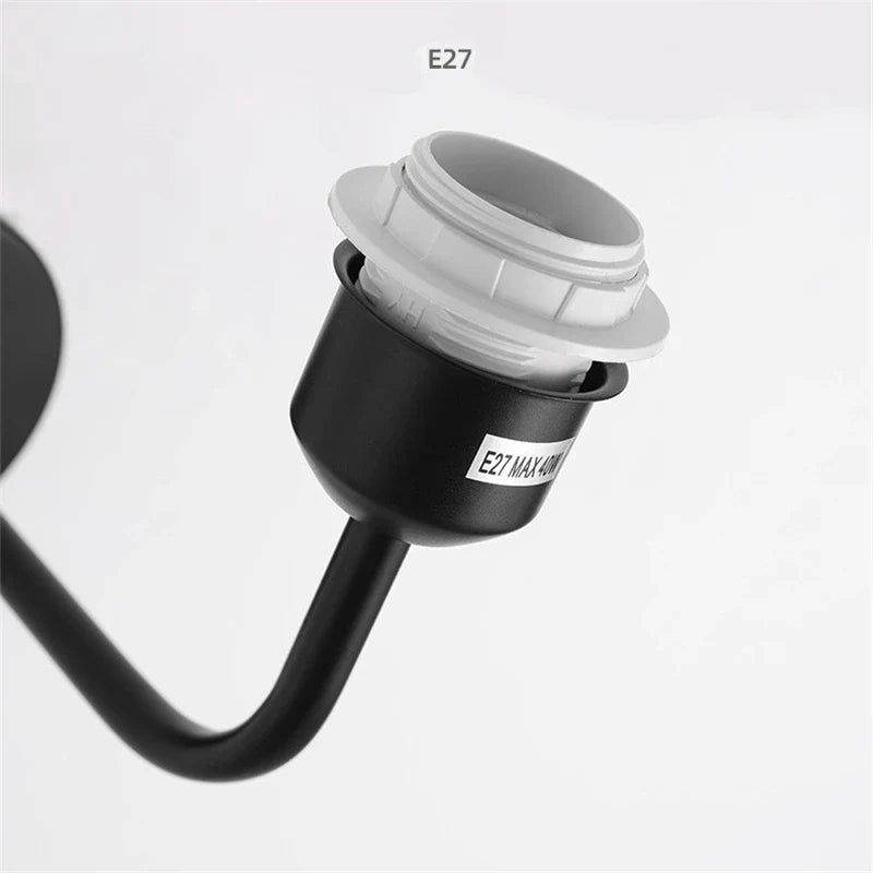 Modern Simple Wall Lamps LED Metal Curved Pleated Lampshade Wall Lamp Nordic Room Decor Living Room Aisle Background Wall Lights