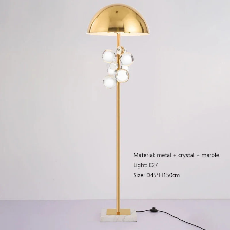 Italian Designer Mushroom Table Lamp – Colorful Glass Globe Accent Light