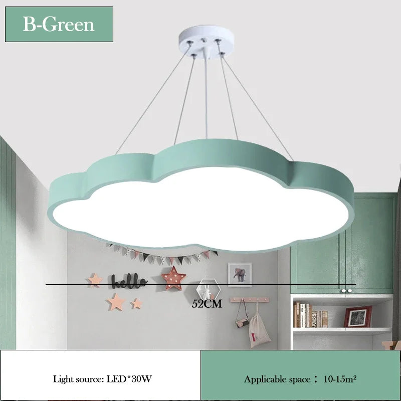 Italy Designer Cartoon Cloud Pendant Lamp Kindergarten Classroom Corridor Dance Room Chandelier Girls Boy Bedroom Decor Lighting
