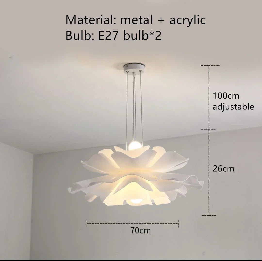 Creative Acrylic Flower designer Chandelier Living Room Restaurant Coffee Table Bar LED Pendant Lamps Indoor Lighting Decoration