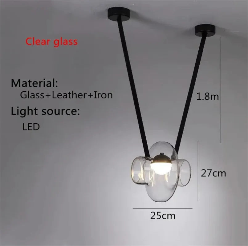 Italian Designer Glass Pendant Light – Modern Luxury LED Hanging Lamp