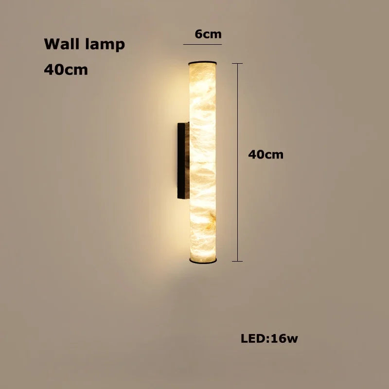 Modern Marble Tube Pendant Light – Minimalist LED Hanging Lamp for Dining Room & Kitchen Island