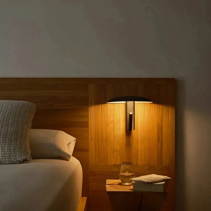 Modern Bedside Wall Lamp with Reading Light – Dual LED Wall Sconce