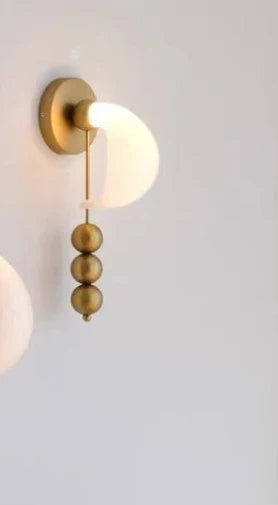 Modern Glass & Brass Pendant Light – Sculptural Orb Hanging Lamp