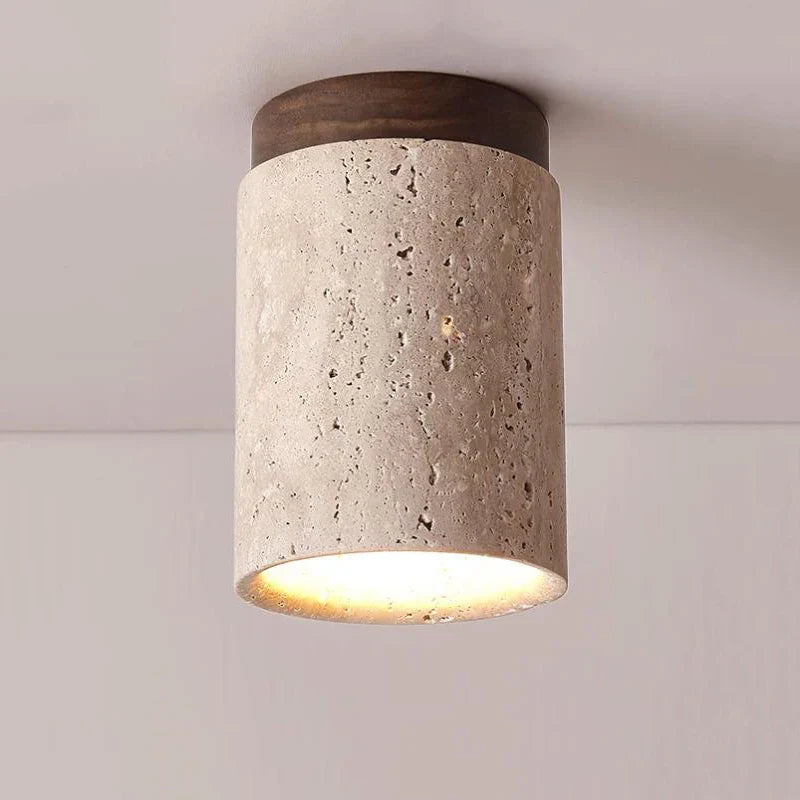 Japanese Wabi-sabi Porch Balcony Ceiling Lamp Northern Europe Yellow Cave Stone Ceiling Light Hallway Corridor Decor Ceiling Lig