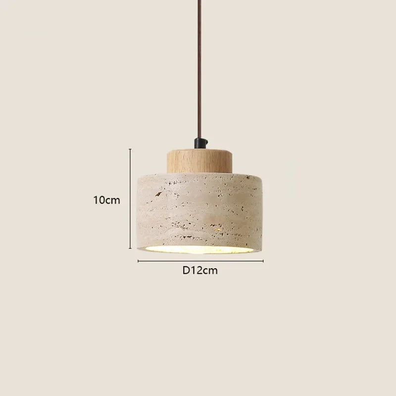 Modern designer wabi-Sabai bedroom bedside lighting bar B&B yellow cave stone chandelier bedside hanging wire lamp