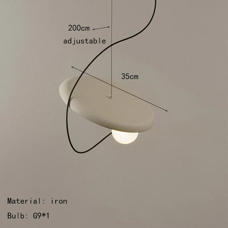 Modern Sculptural Pendant Light – Artistic Loop Design Hanging Lamp