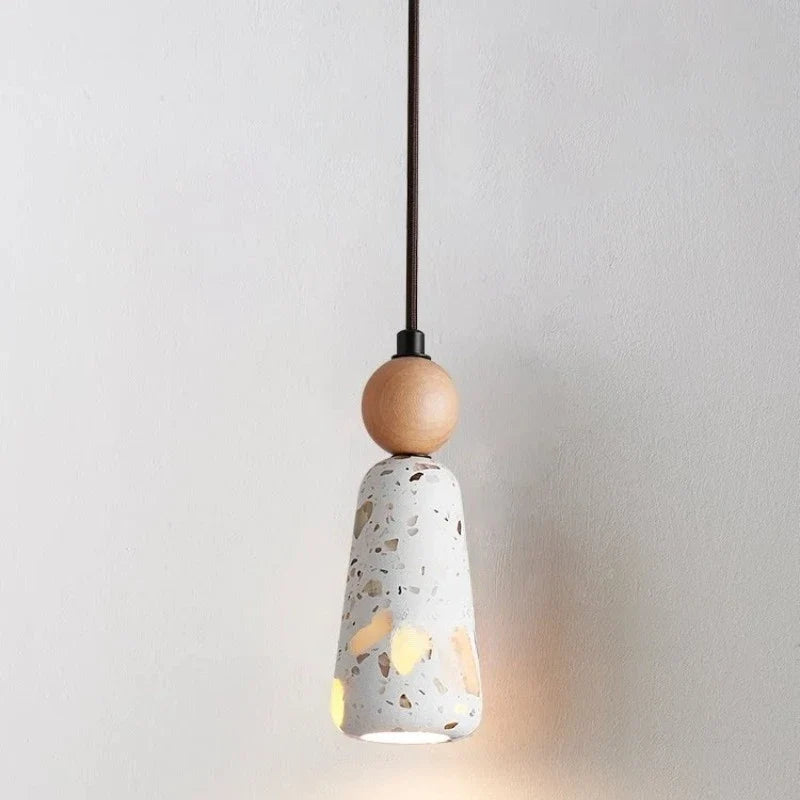 Yellow Travertine LED Hanging Lamps Home Decor Bedside Living Room Kitchen Children's Room Nordic Pendant Light Hanglamp