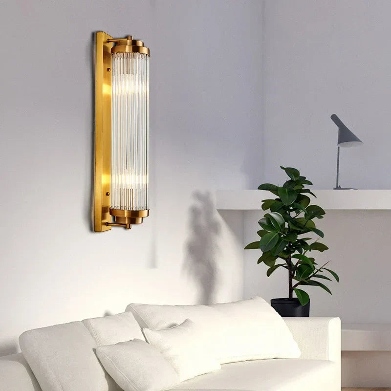 Postmodern Crystal Wall Lamps Living Room Bedside Sconce Lights LED Home Decor Thin Waisted Glass Wall Light Fixture Luminaire