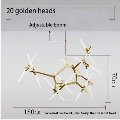 Nordic Satellite Chandelier – Modern Branch LED Ceiling Light Fixture