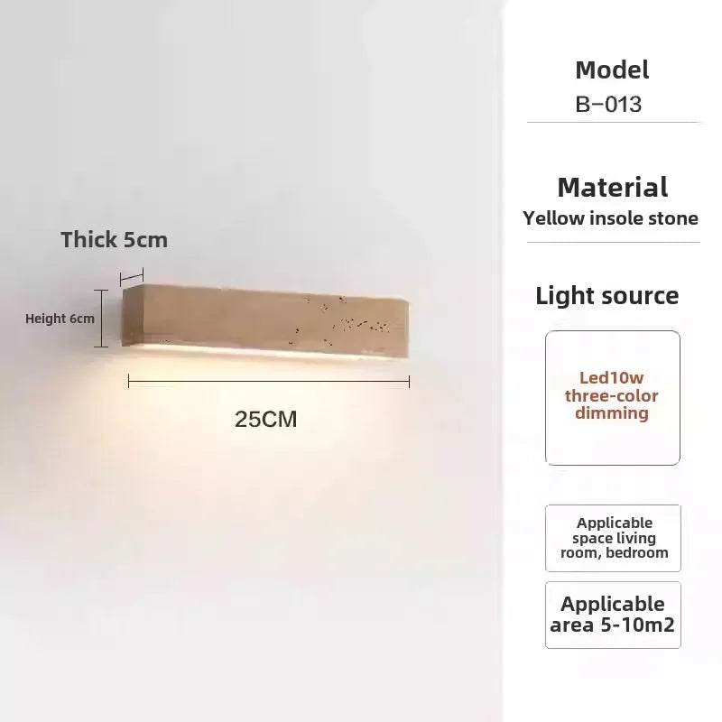 Modern Natural Stone Wall Light LED – Minimalist Wall Lamp for Bedroom & Living Room