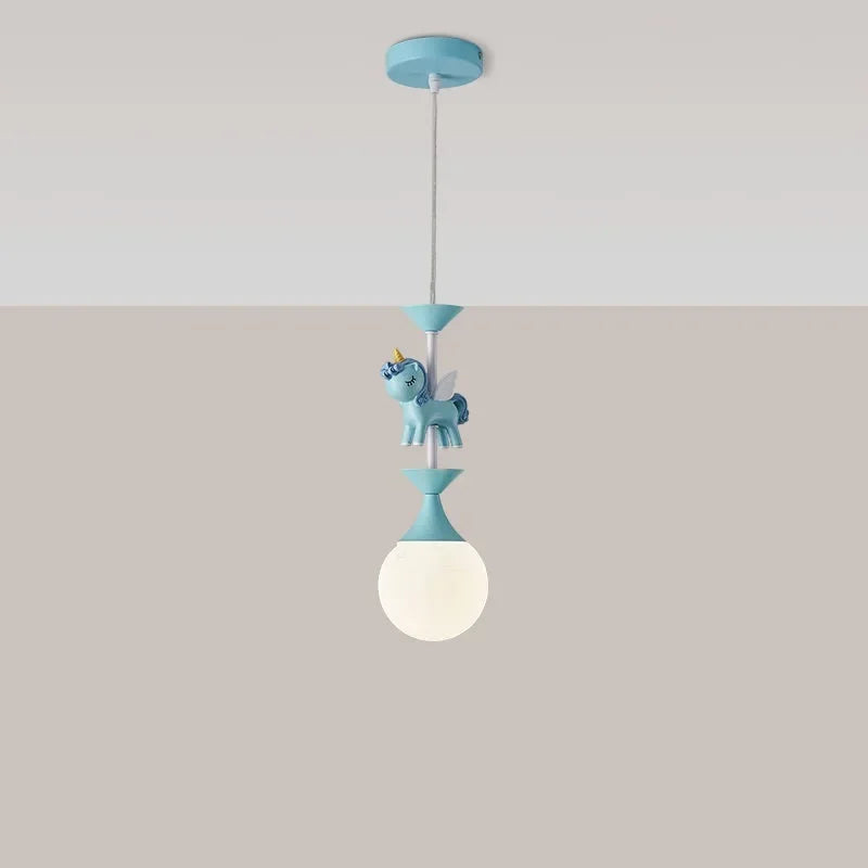 Children's Carousel LED Penadant Chandeliers for Princess Room Bedroom Living Room Hanging Lighting Decor Art Ceiling Lamps
