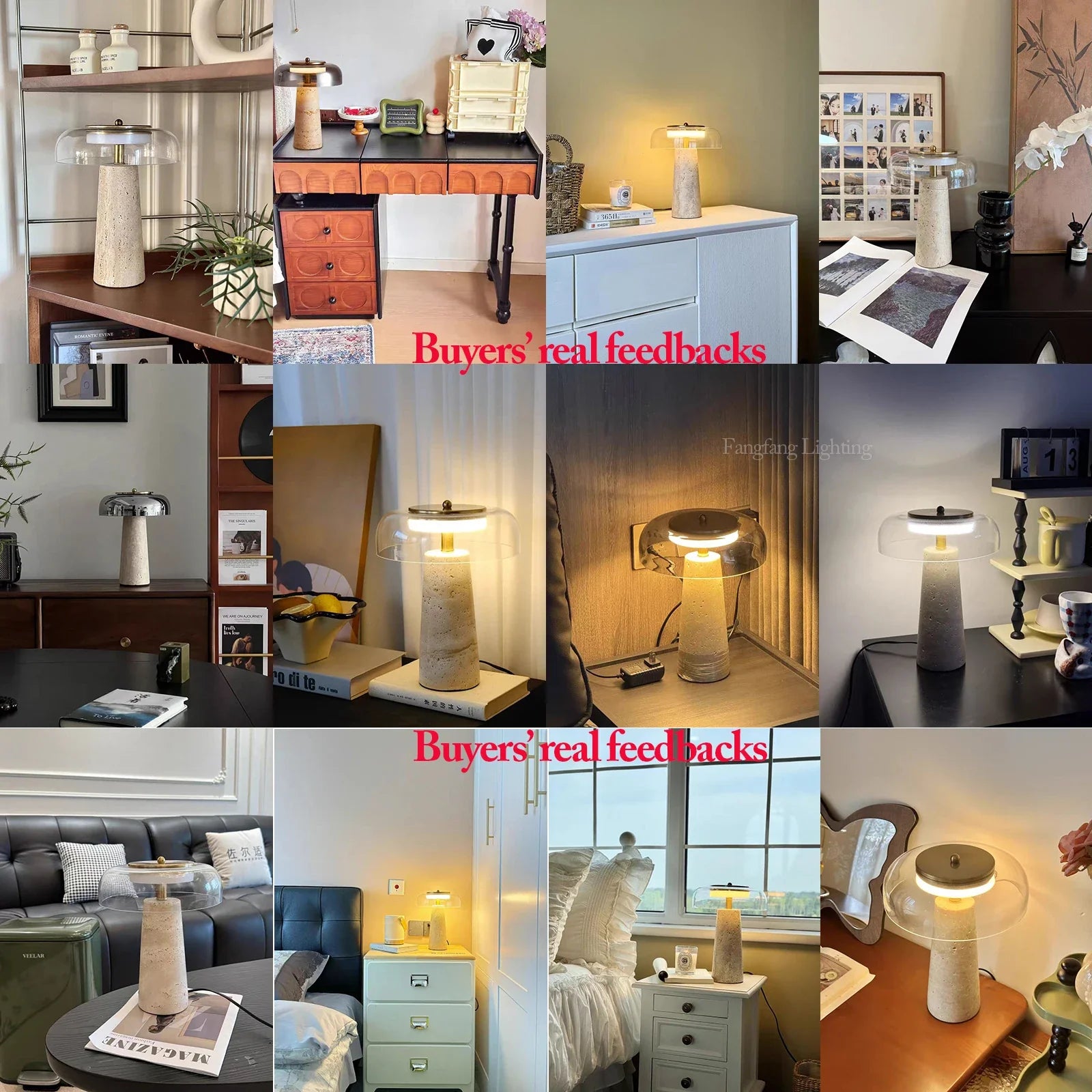Mushroom Shaped Travertine Table Lamp Modern Natural Yellow Cave Stone Desk Lamp Indoor Decor Lighting Bedroom Living Room Study
