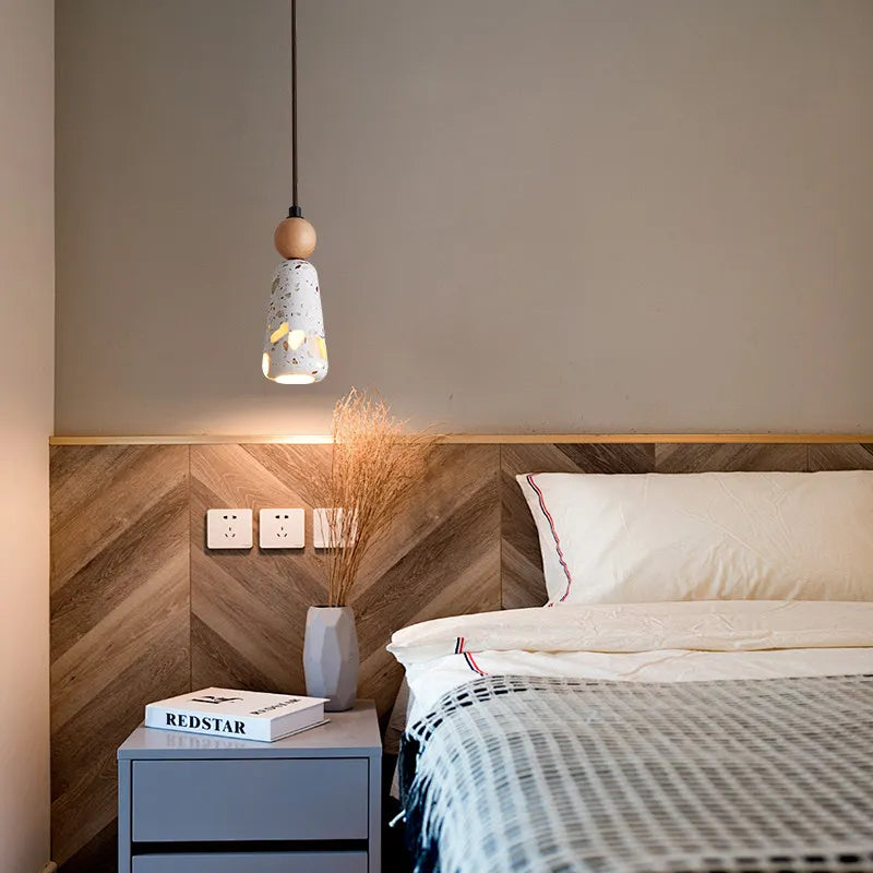 Yellow Travertine LED Hanging Lamps Home Decor Bedside Living Room Kitchen Children's Room Nordic Pendant Light Hanglamp