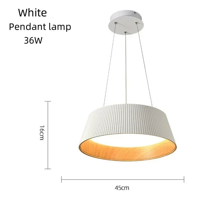 Modern Wood Grain LED Ceiling Light – Nordic Flush Mount Lamp for Bedroom & Dining Room