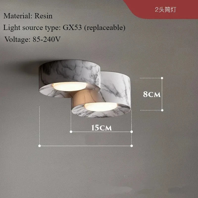 Modern Wooden Ceiling Light – Walnut Surface Mounted LED Light