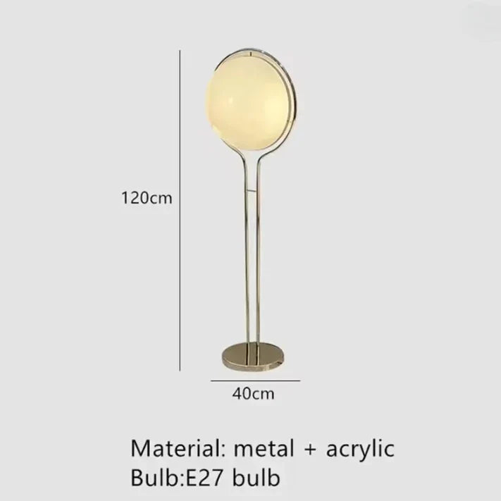 Modern White Yellow Acrylic Ball Shade Chrome Standing Floor Lamp,Hotel Living Room Bedroom Bedside Art Deco Table Lighting