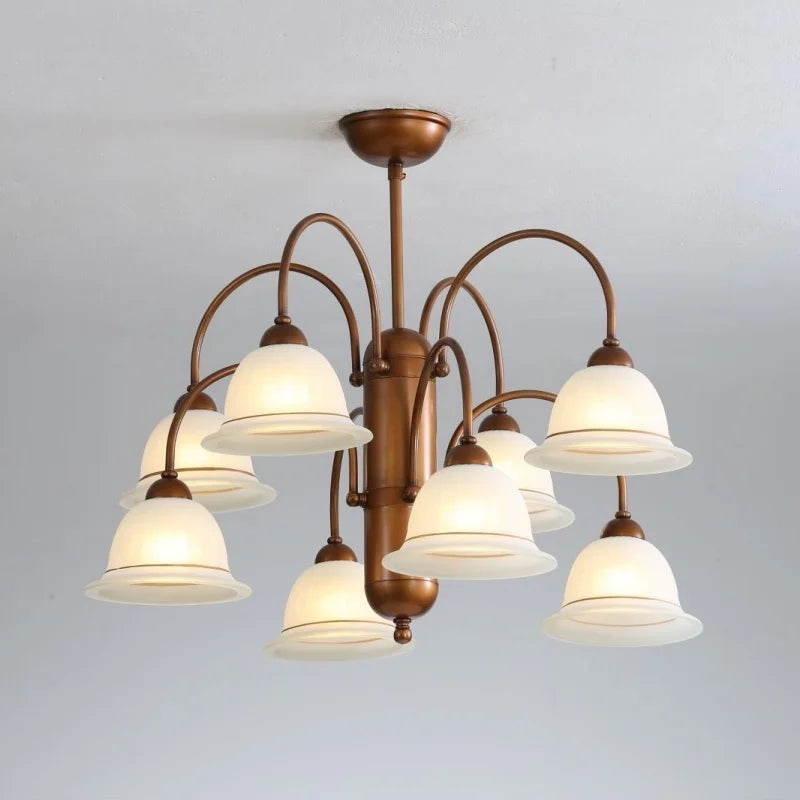 Nordic Creative Retro LED Chandelier Living Room Restaurant Bedroom Kitchen Hotel Glass Art Pendant Lamp Home Decor Lighting