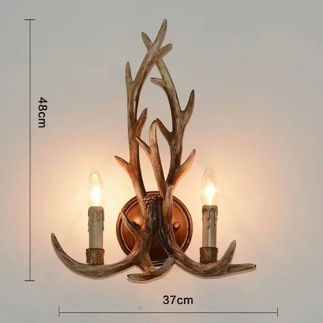 Christmas Style Antler Deer Chandelier for Living Room Loft Large Resin Deer Hanging Lamp Fixture Farmhouse BIg Hanging Light