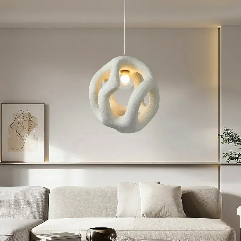 Modern Wabi Sabi Pendant Light – Handmade Nordic Loft Hanging Lamp