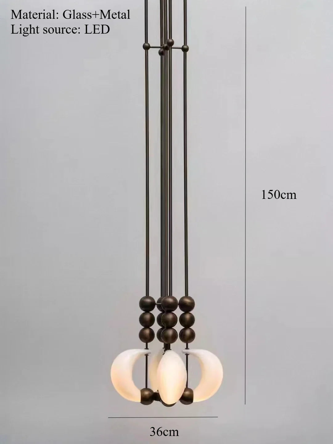 Modern Glass & Brass Pendant Light – Sculptural Orb Hanging Lamp