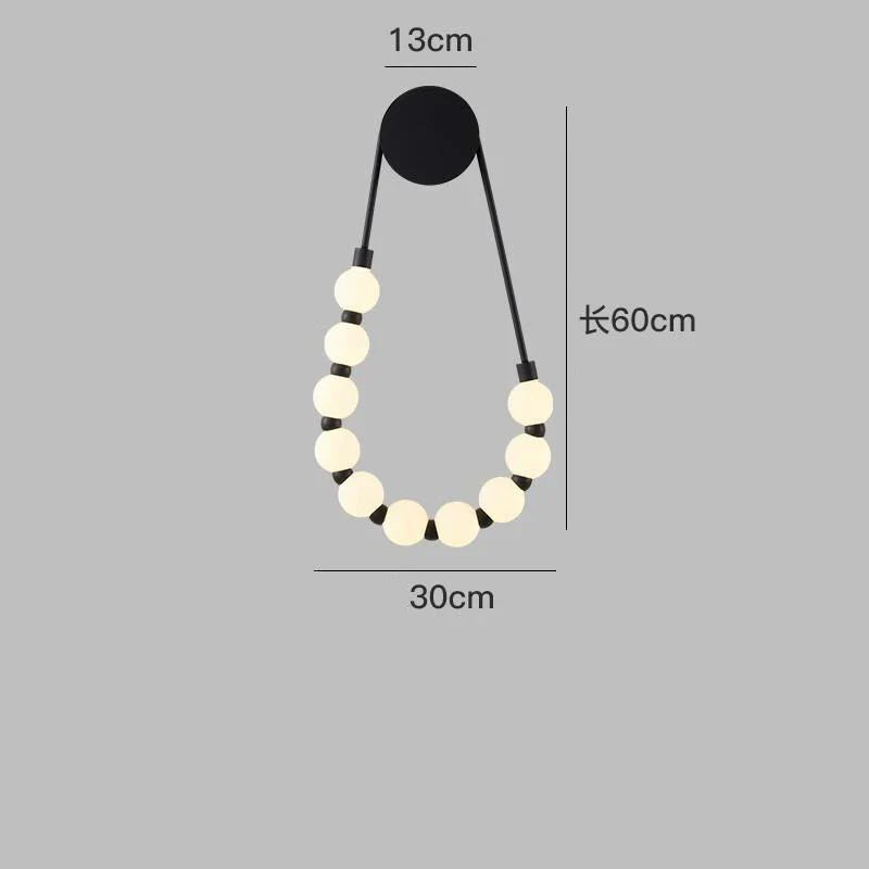 Modern Globe Bead Wall Light – Nordic Statement Design