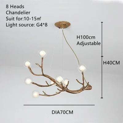 Modern Minimalist Tree Branch LED Chandelier Hotel Lobby Coffee Shop Clothing Store Restaurant Pendant Lamp Art Decor Lighting
