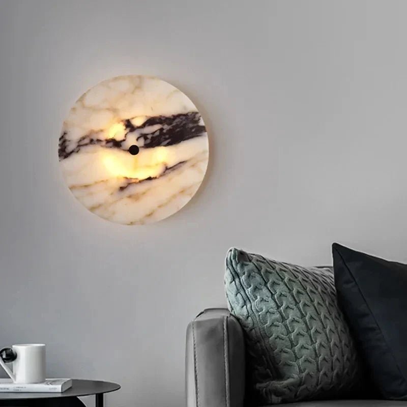 High-end Luxury Marble Led Wall Lamp For Living Room, Bedroom, Bedside, Clock Wall Lamp, Room Decoration Atmosphere Wall Lamp