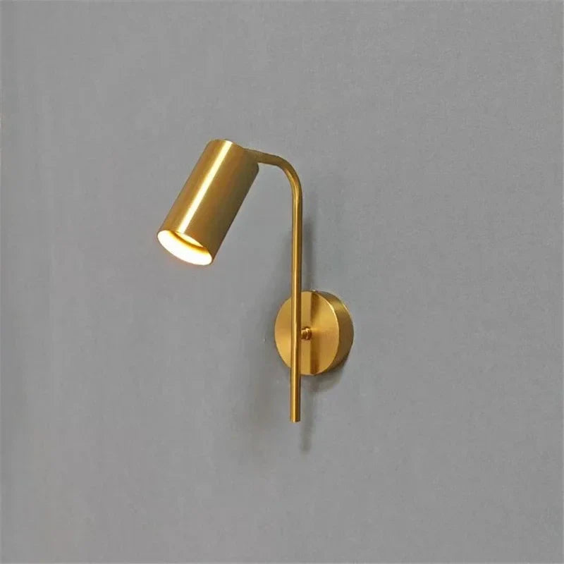 Nordic Bedroom Bedside Wall Lamps Golden Ones Rotatable LED Reading Wall Lamp Modern Minimalist Creative Adjustable Wall Lights