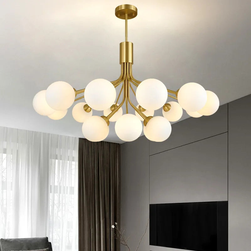Modern Designer Minimalist Glass Ball Pendant Lamp Living Room Restaurant Bedroom Kitchen Hotel LED Chandelier Home Decor Lights