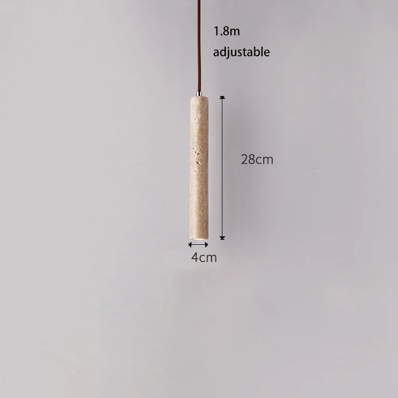 Modern Stone Pendant Light G9 LED – Minimalist Hanging Lamp for Bedroom, Dining & Study