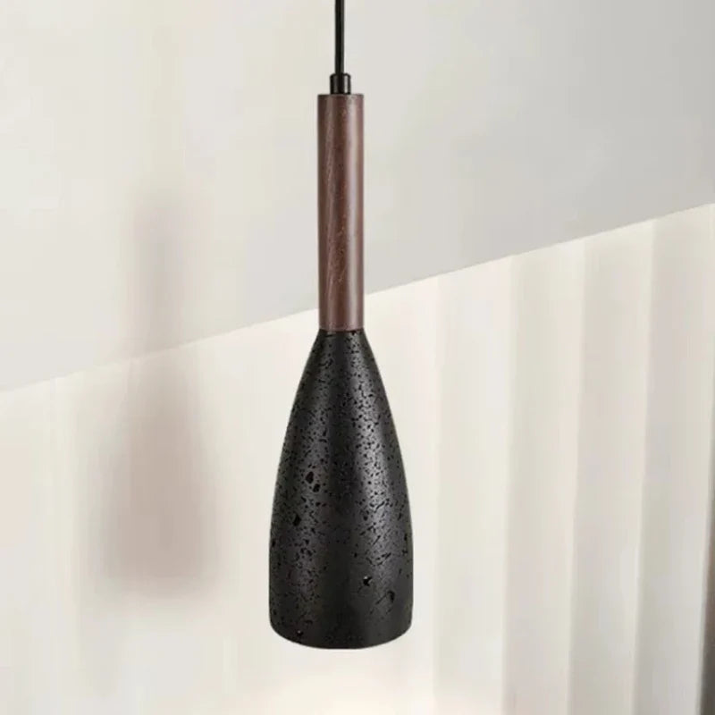 Modern Stone Pendant Light G9 LED – Minimalist Hanging Lamp for Bedroom & Study