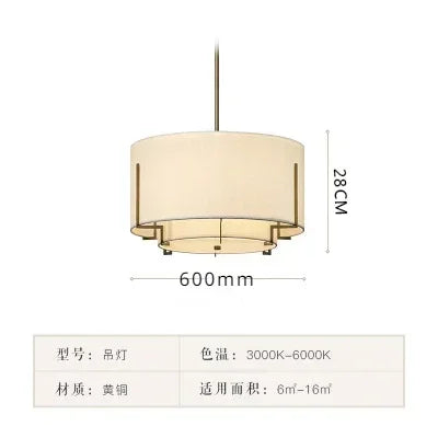 Wabi-Sabi Linen Pendant Light – Minimalist Farmhouse Fabric Chandelier