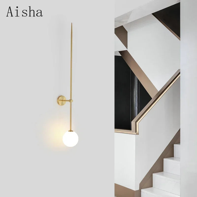 Modern Globe Wall Light – Minimalist Glass Wall Lamp